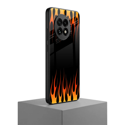 Flames Hot Red oneplus 13r mobile cover | shockproof glass phone case
