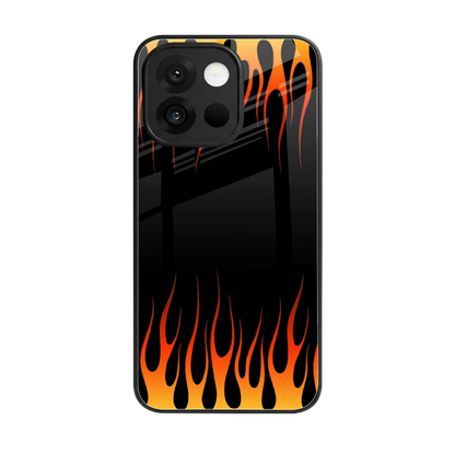 Flames Hot Red back phone cover | glass case for oneplus 13s