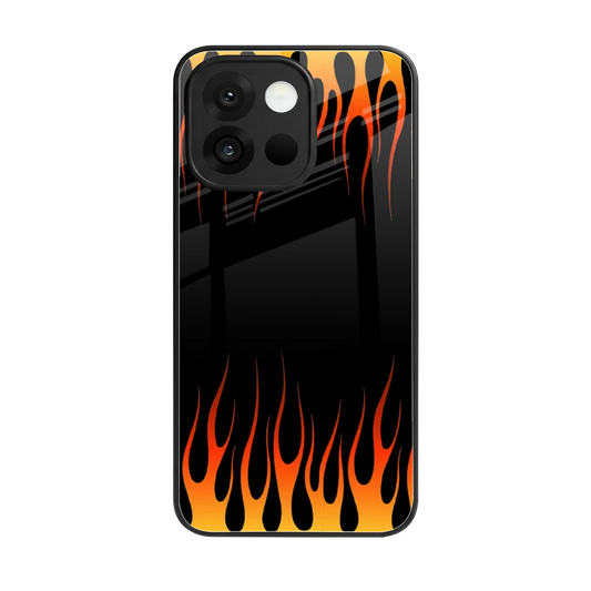 Flames Hot Red back phone cover | glass case for oneplus 13s