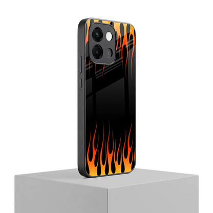 Flames Hot Red oneplus 13s mobile cover | shockproof glass phone case