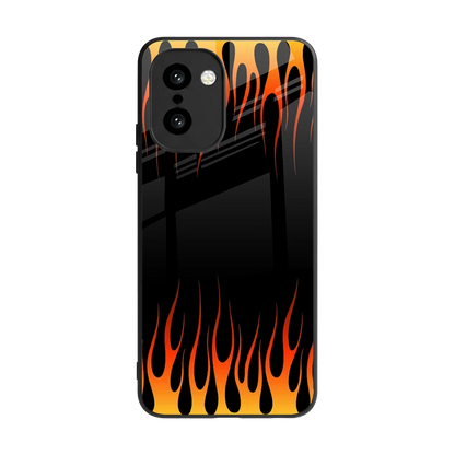 Flames Hot Red back phone cover | glass case for oneplus 15r