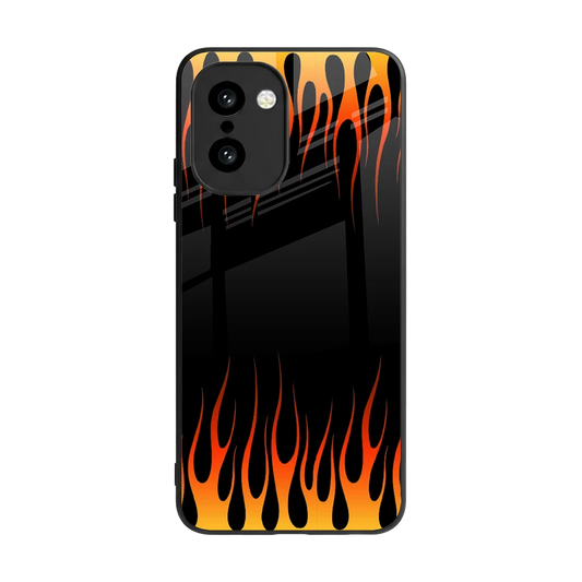Flames Hot Red back phone cover | glass case for oneplus 15r
