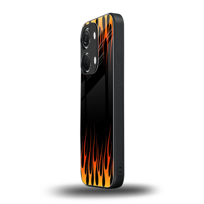 Flames Hot Red oneplus nord 3 mobile cover | shockproof glass phone case