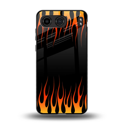 Flames Hot Red back phone cover | glass case for oneplus nord 4