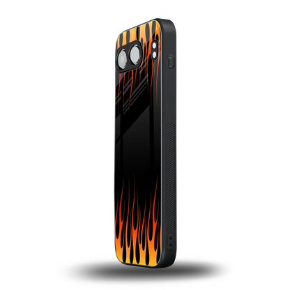 Flames Hot Red oneplus nord 4 mobile cover | shockproof glass phone case