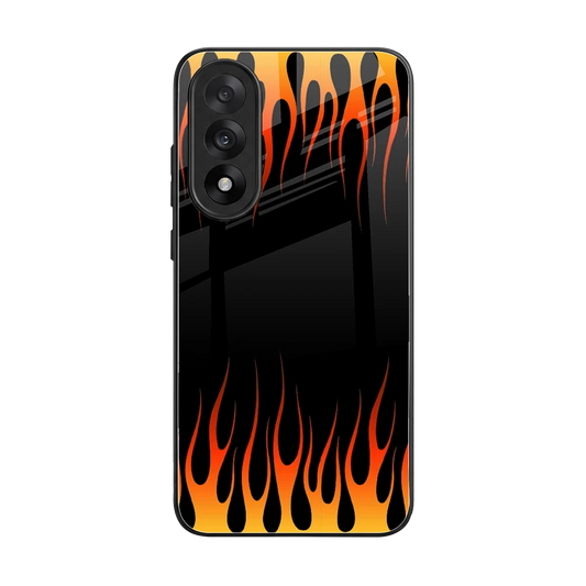Flames Hot Red back phone cover | glass case for oneplus nord 5