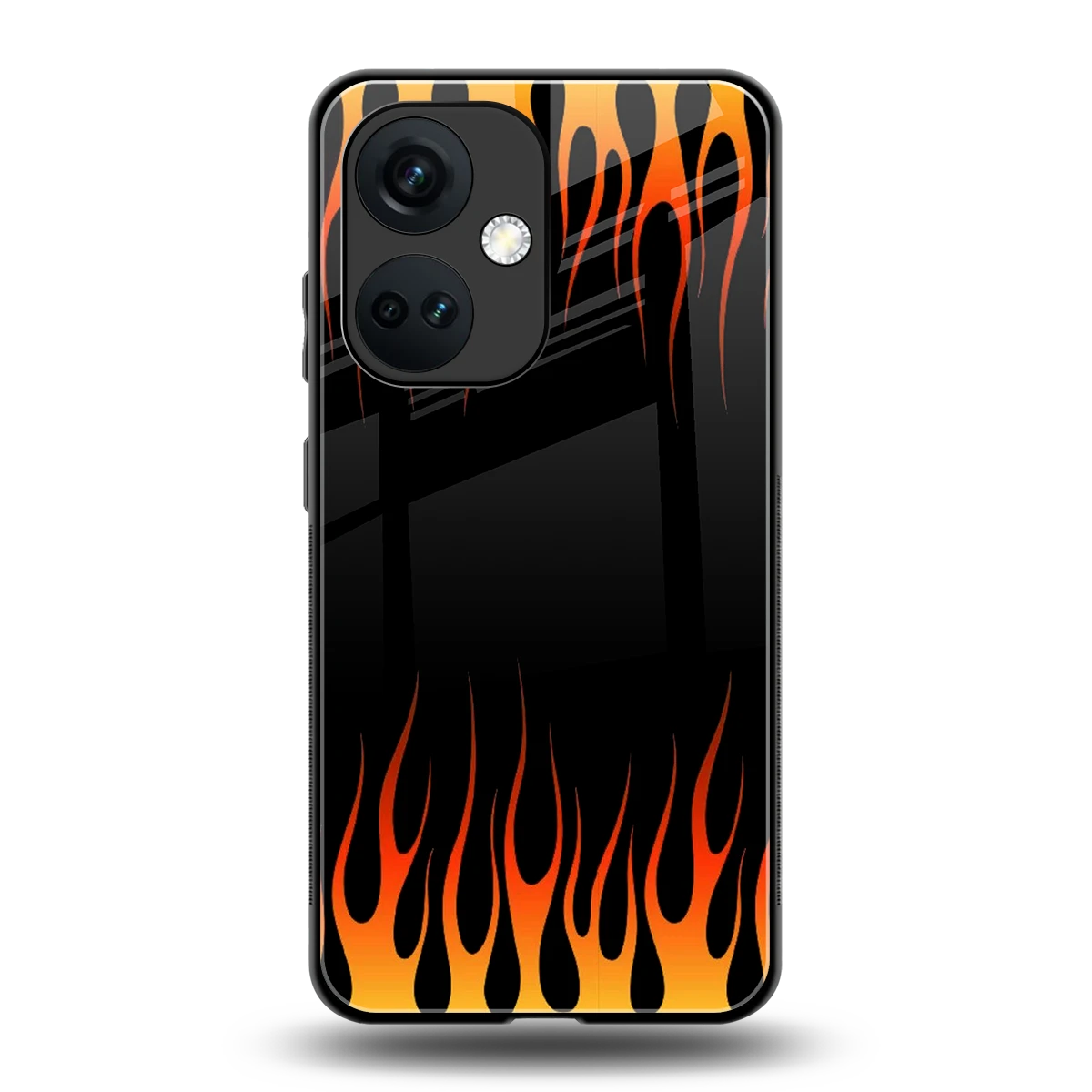 Flames Hot Red back phone cover | glass case for oneplus nord ce 3