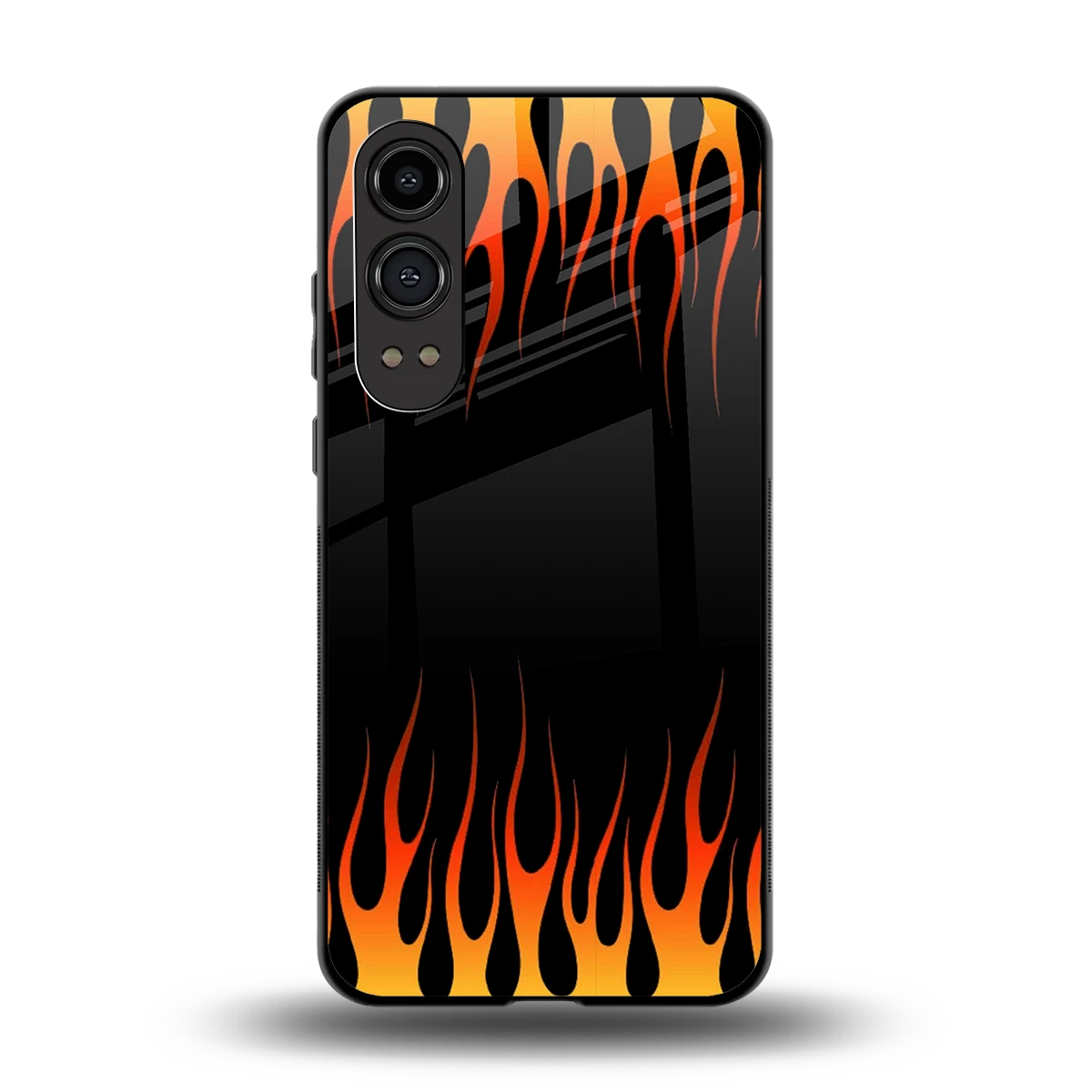 Flames Hot Red back phone cover | glass case for oneplus nord ce 4 lite