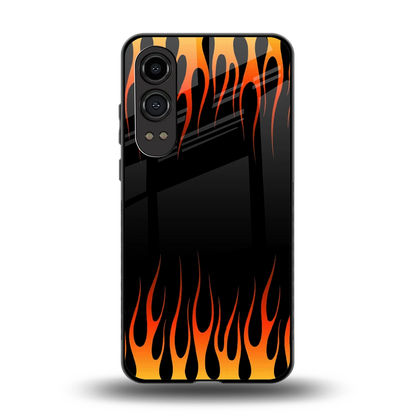 Flames Hot Red back phone cover | glass case for oneplus nord ce 4 lite