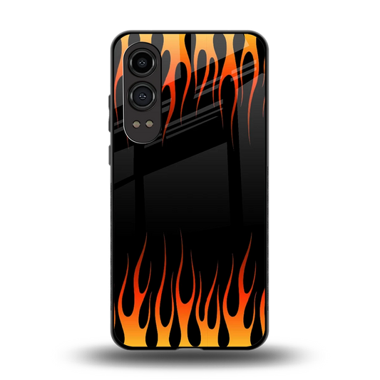 Flames Hot Red back phone cover | glass case for oneplus nord ce 4 lite