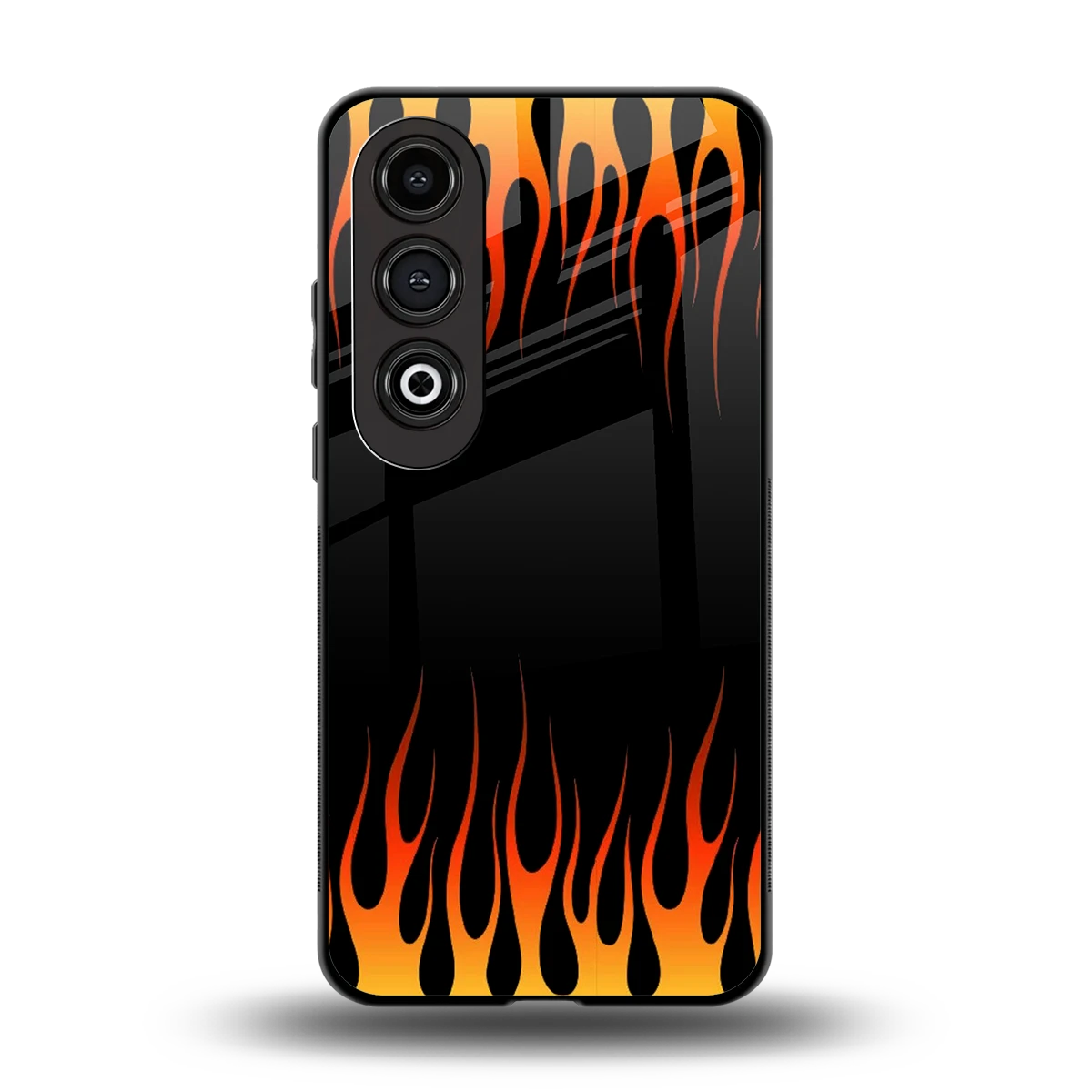Flames Hot Red back phone cover | glass case for oneplus nord ce 4