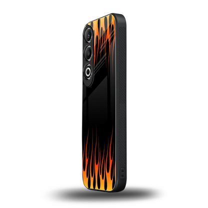 Flames Hot Red oneplus nord ce 4 mobile cover | shockproof glass phone case
