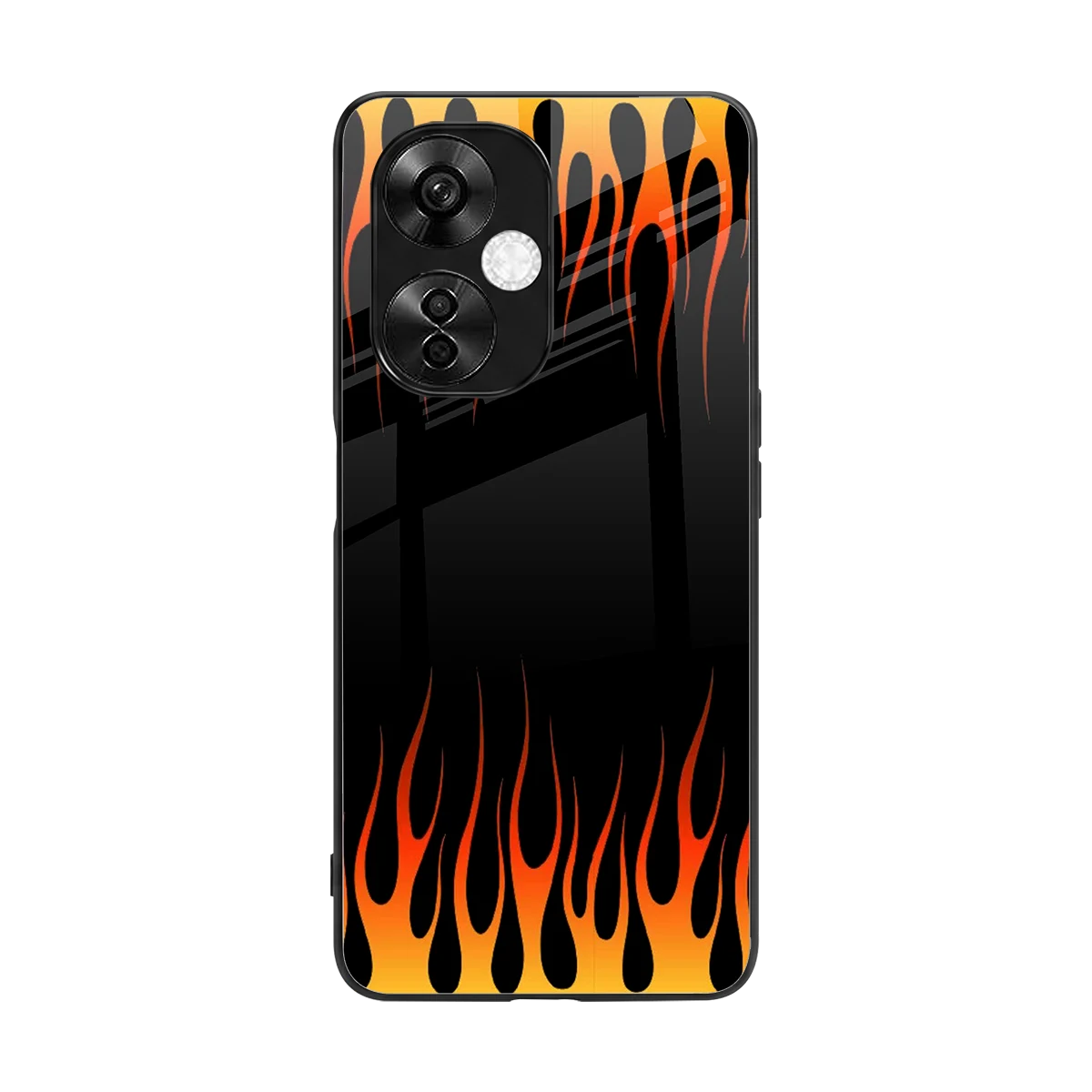 Flames Hot Red back phone cover | glass case for oneplus nord ce 3 lite