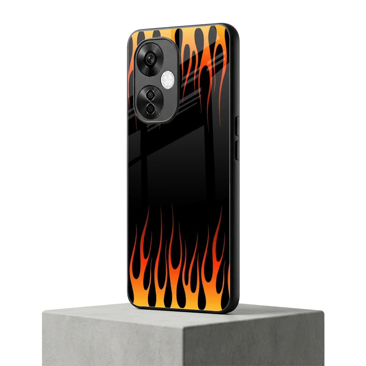 Flames Hot Red oneplus nord ce 3 lite mobile cover | shockproof glass phone case