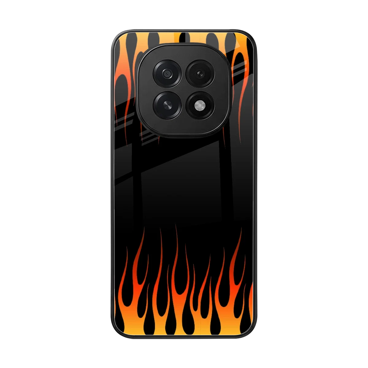 Flames Hot Red back phone cover | glass case for oppo f29 5g