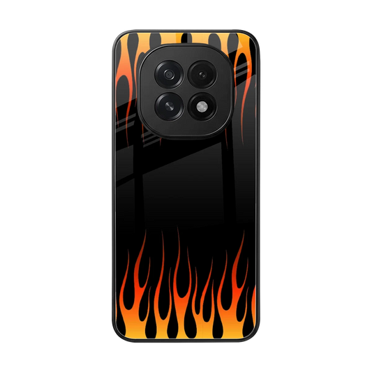 Flames Hot Red back phone cover | glass case for oppo f29 5g