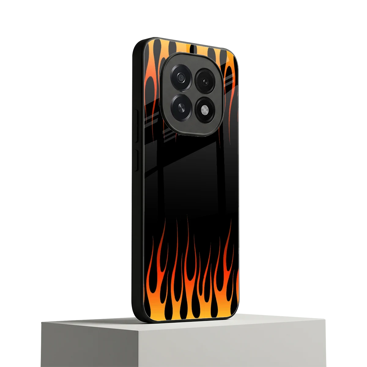 Flames Hot Red oppo f29 5g mobile cover | shockproof glass phone case