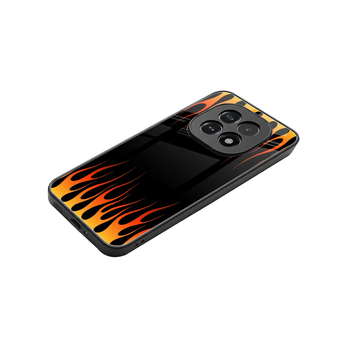 Flames Hot Red stylish phone case for oppo f29 5g | glossy glass and slim fit