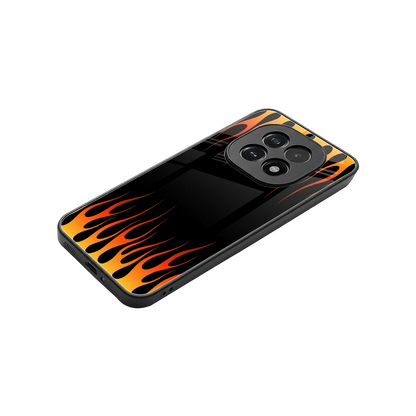 Flames Hot Red stylish phone case for oppo f29 5g | glossy glass and slim fit