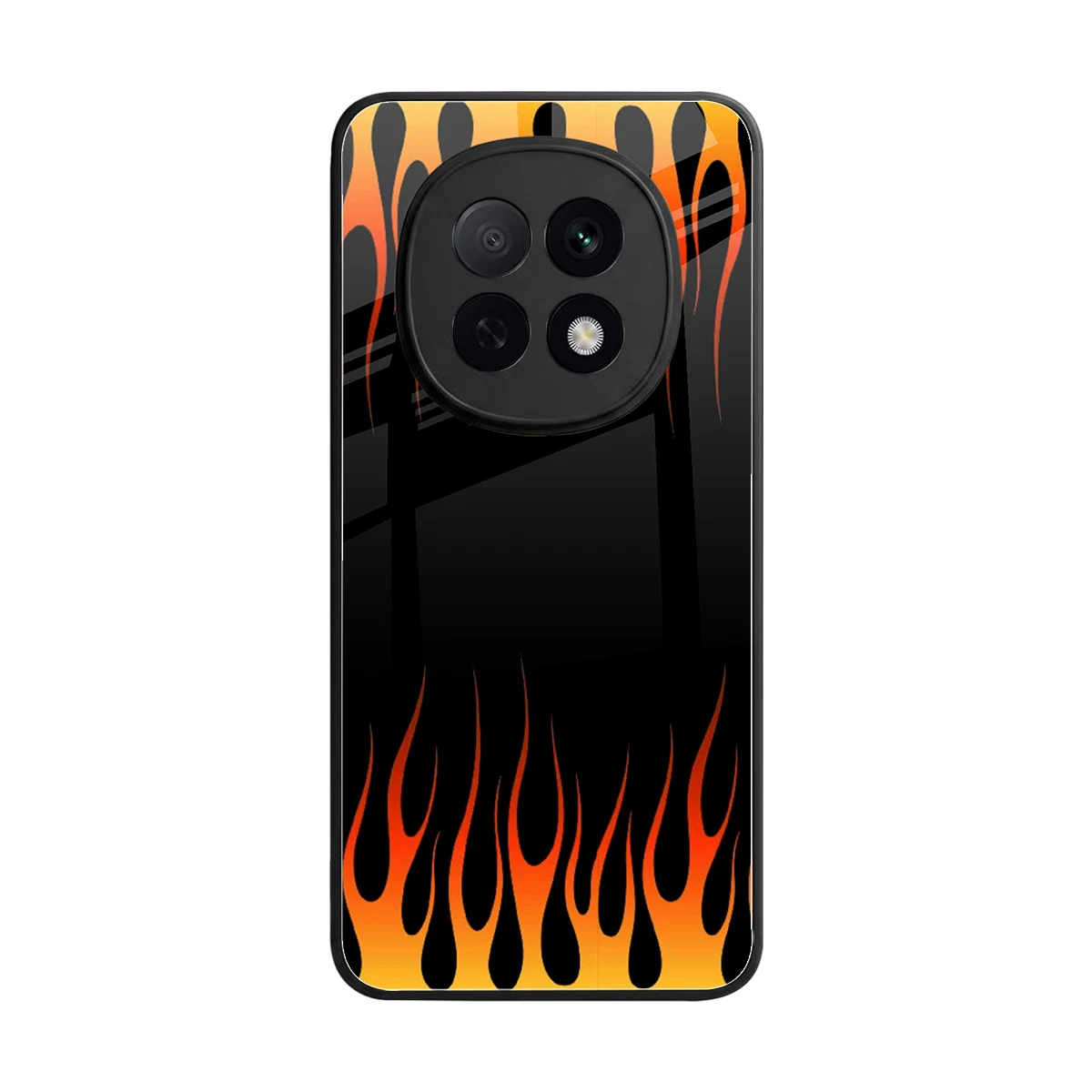 Flames Hot Red back phone cover | glass case for oppo f29 pro 5g