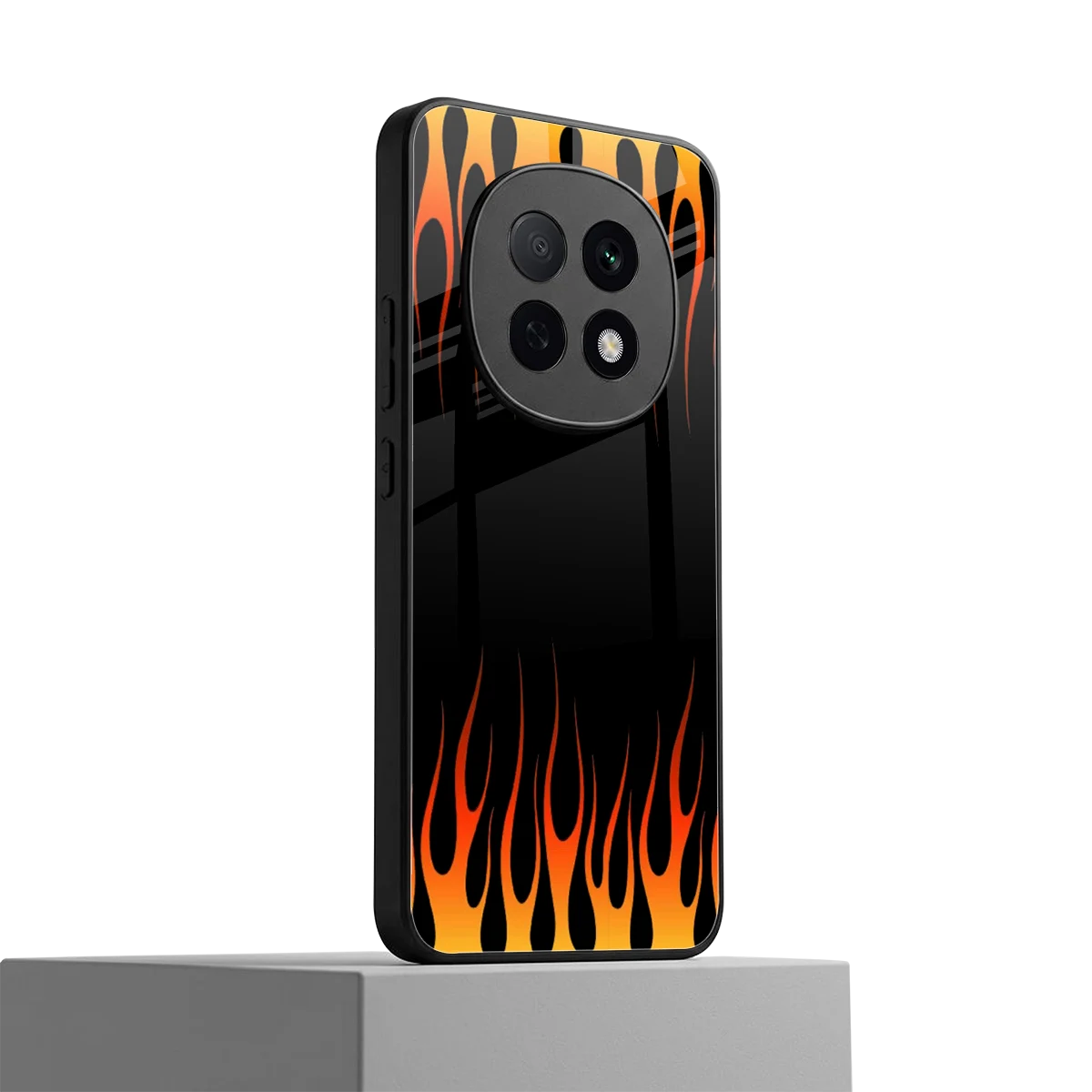 Flames Hot Red oppo f29 pro 5g mobile cover | shockproof glass phone case