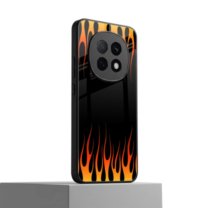 Flames Hot Red oppo f29 pro 5g mobile cover | shockproof glass phone case