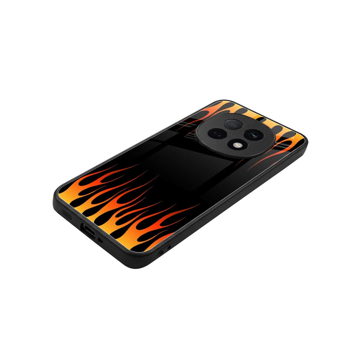 Flames Hot Red stylish phone case for oppo f29 pro 5g | glossy glass and slim fit