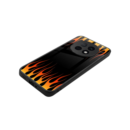 Flames Hot Red stylish phone case for oppo f29 pro 5g | glossy glass and slim fit