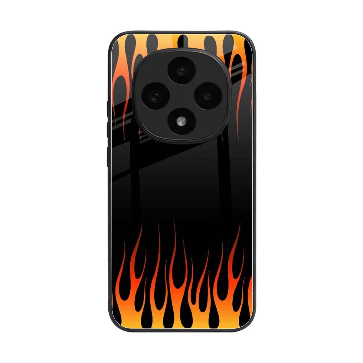 Flames Hot Red back phone cover | glass case for oppo f31 pro 5g