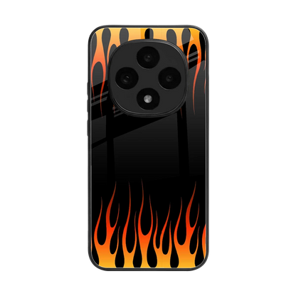Flames Hot Red back phone cover | glass case for oppo f31 pro 5g