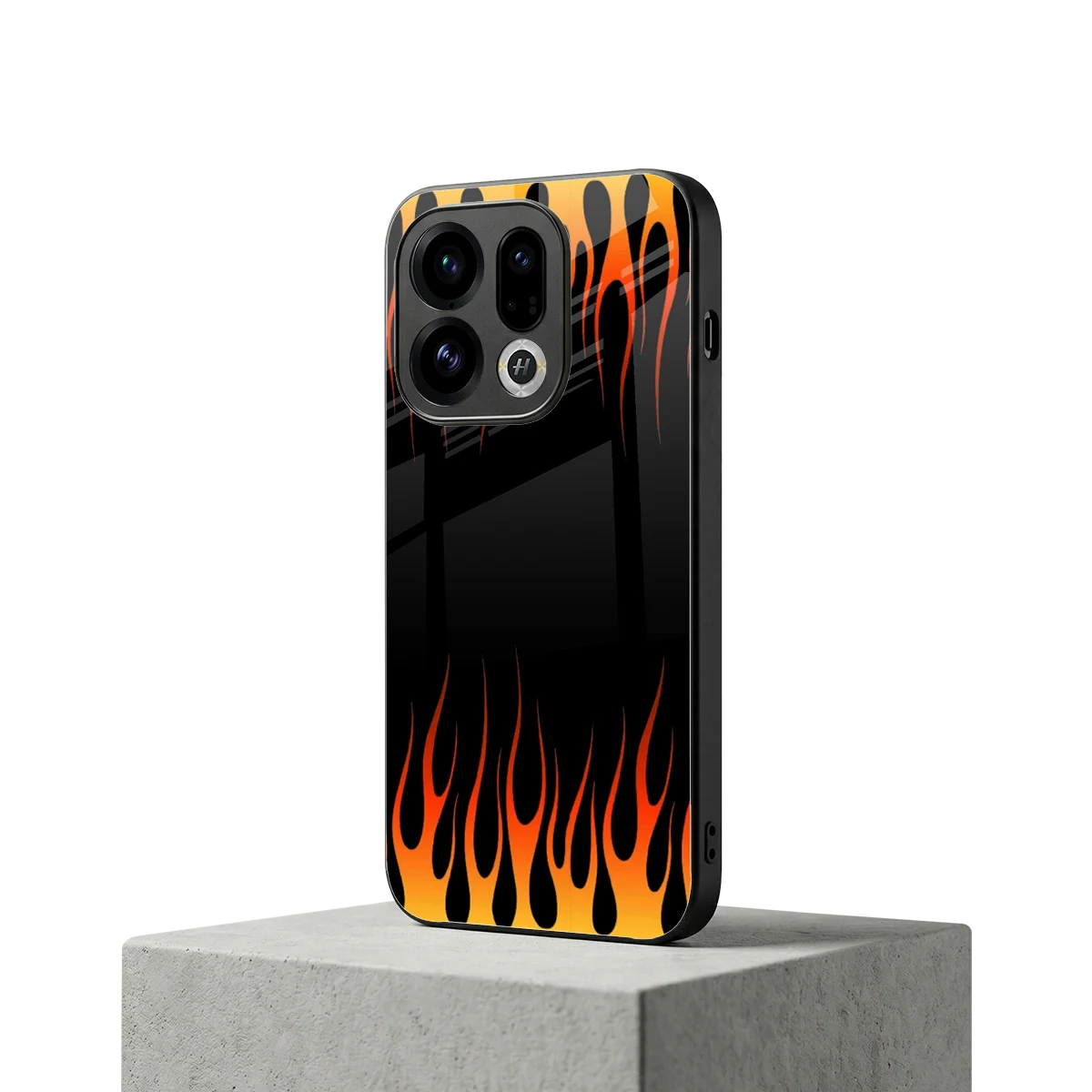Flames Hot Red oppo find x9 mobile cover | shockproof glass phone case