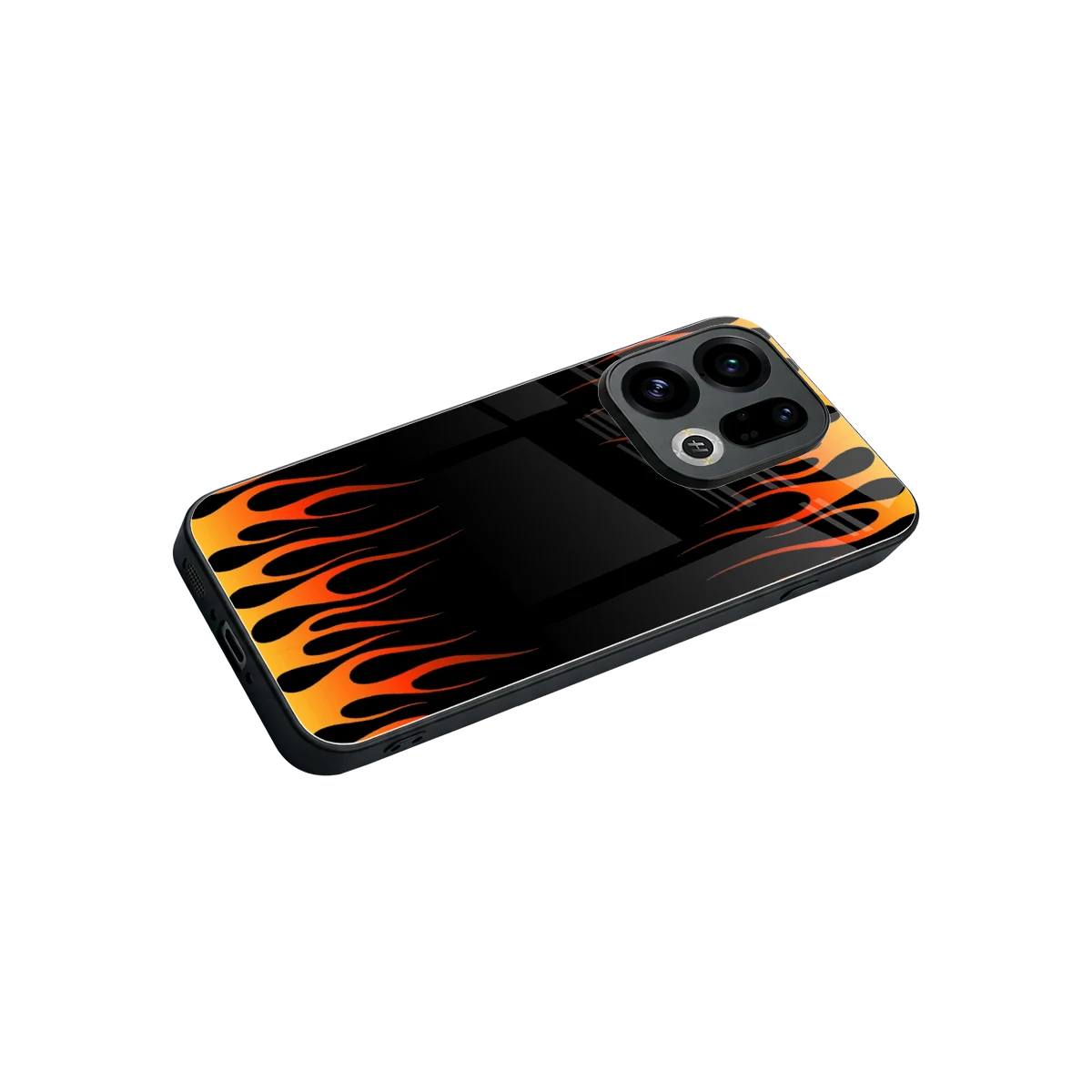 Flames Hot Red stylish phone case for oppo find x9 | glossy glass and slim fit