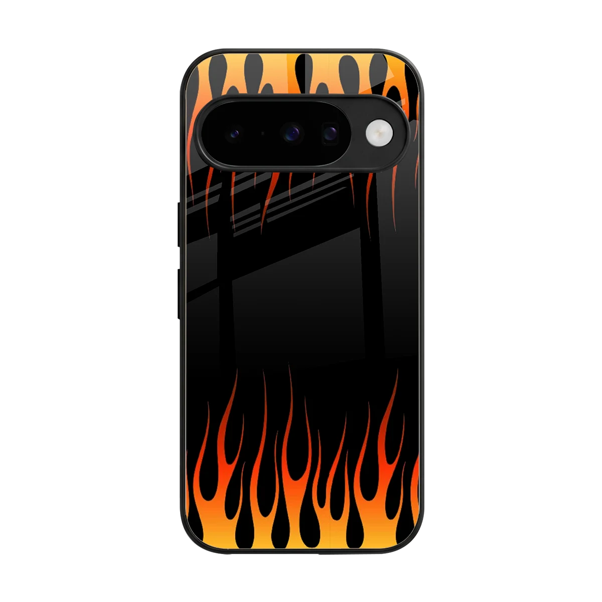 Flames Hot Red back phone cover | glass case for google pixel 10