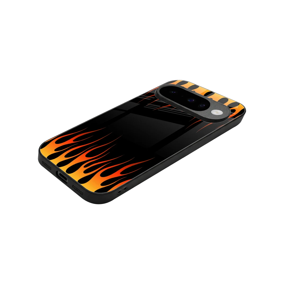 Flames Hot Red stylish phone case for google pixel 10 | glossy glass and slim fit