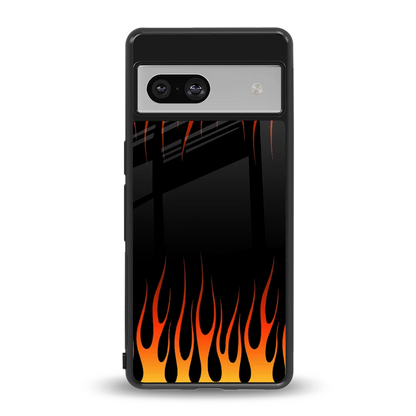 Flames Hot Red back phone cover | glass case for google pixel 7