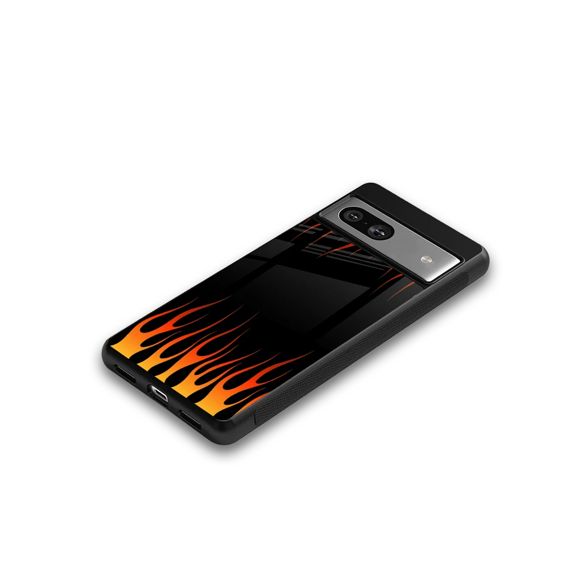 Flames Hot Red google pixel 7a mobile cover | shockproof glass phone case