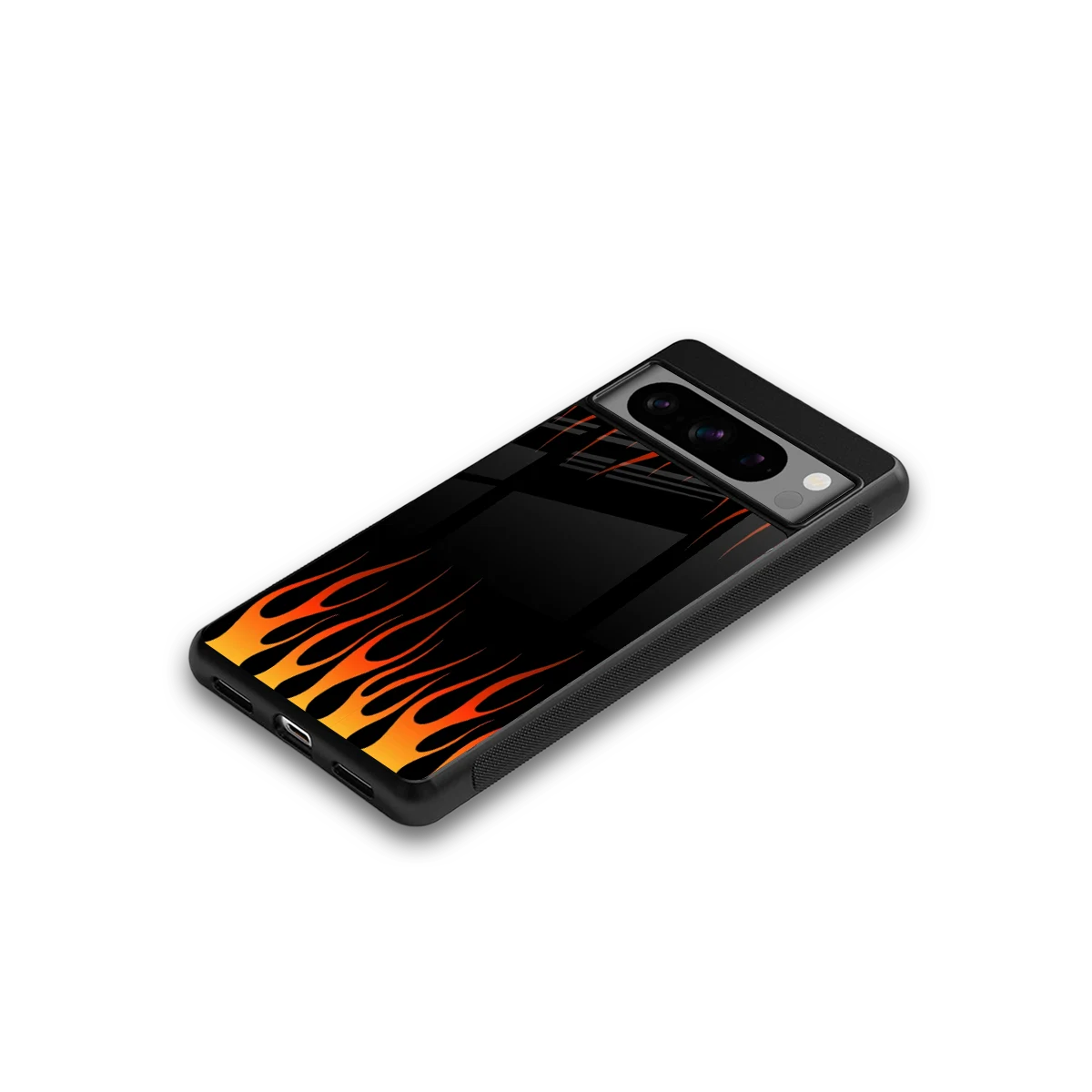 Flames Hot Red google pixel 8 pro mobile cover | shockproof glass phone case