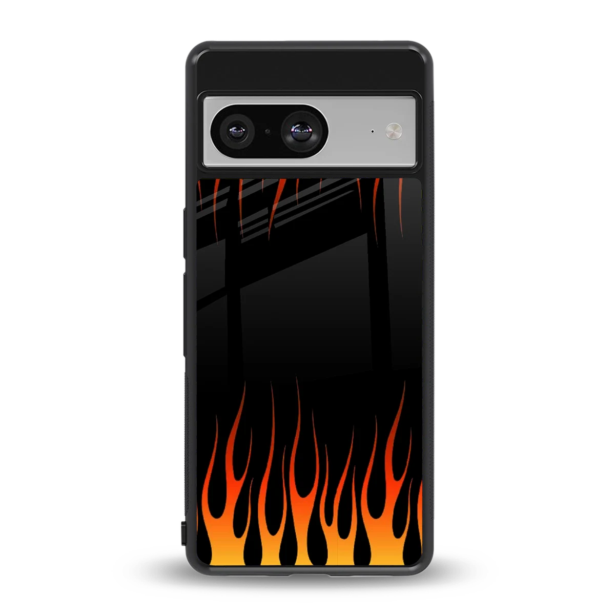 Flames Hot Red back phone cover | glass case for google pixel 8