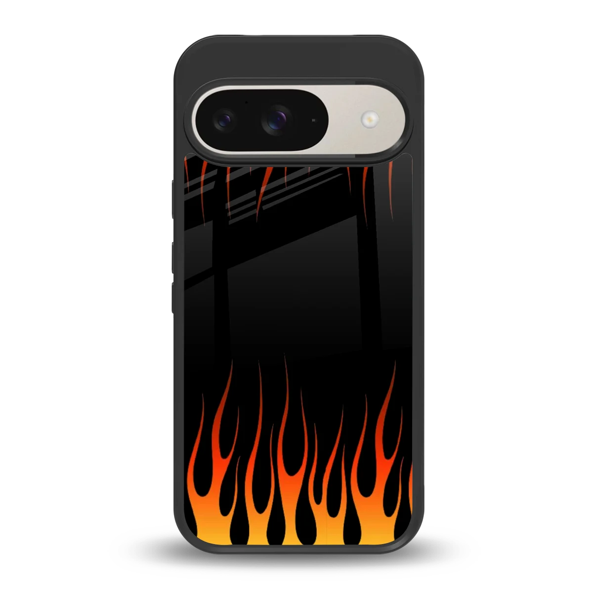 Flames Hot Red back phone cover | glass case for google pixel 9