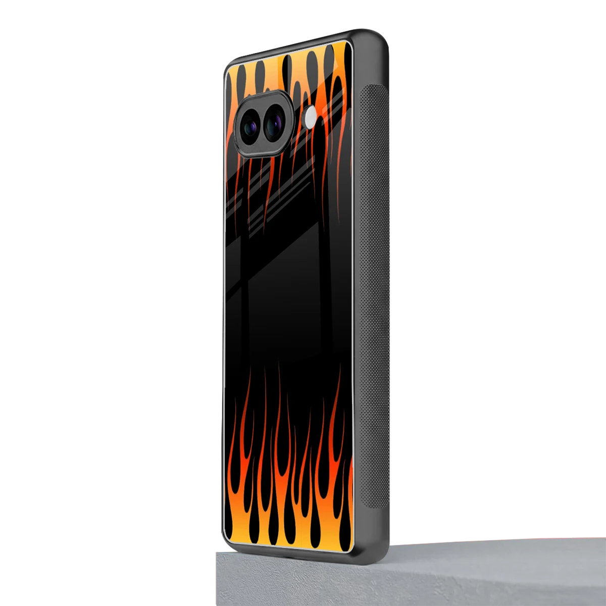 Flames Hot Red google pixel 10a mobile cover | shockproof glass phone case