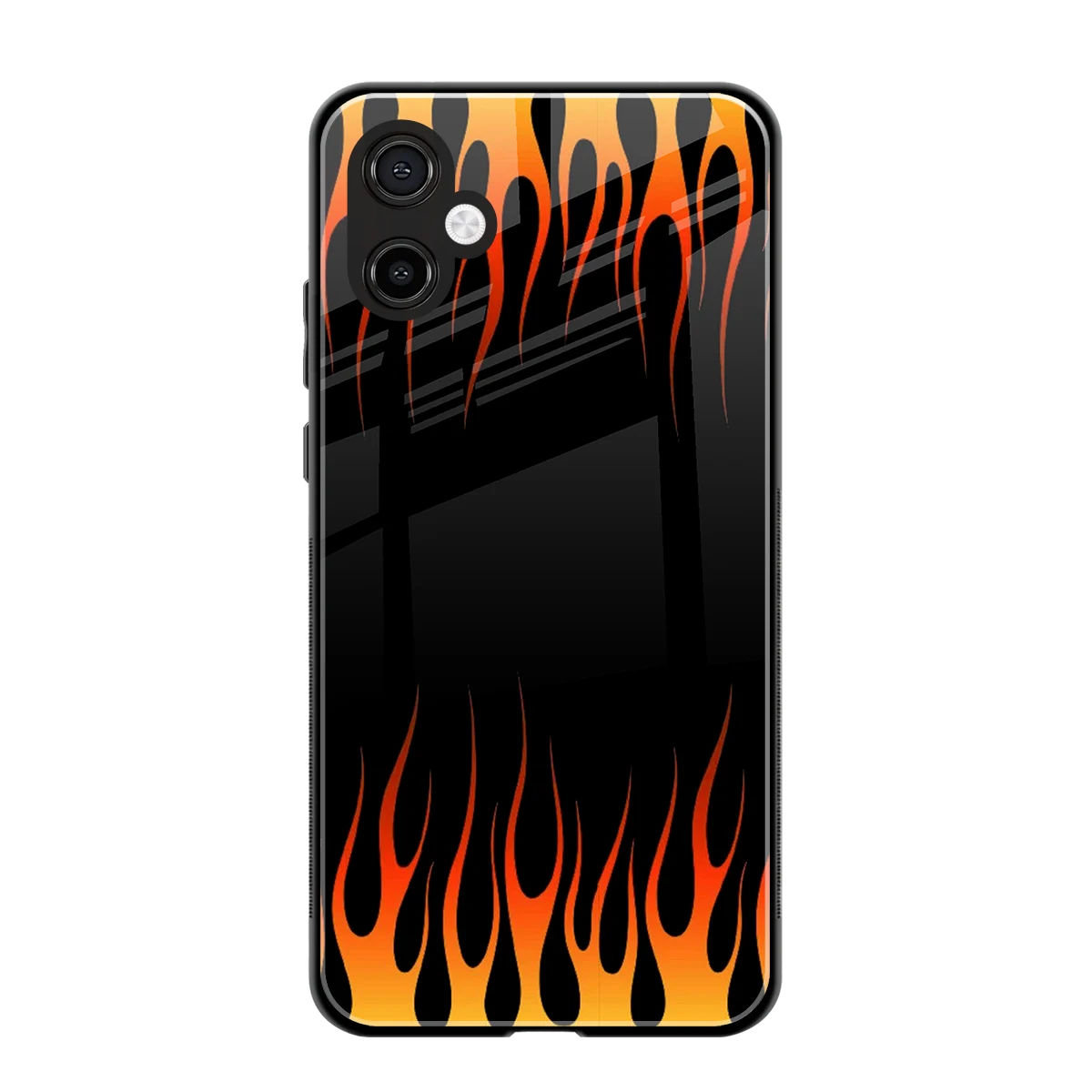 Flames Hot Red back phone cover | glass case for samsung galaxy a06 5g