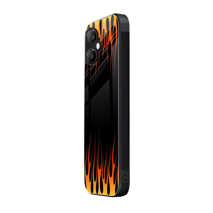 Flames Hot Red samsung galaxy a06 5g mobile cover | shockproof glass phone case
