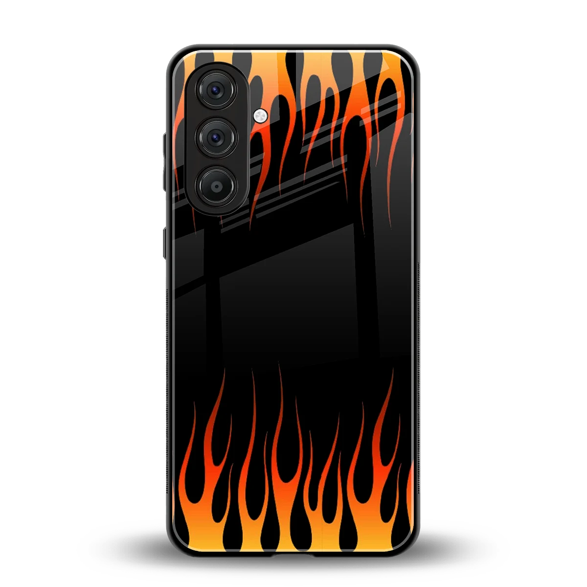 Flames Hot Red back phone cover | glass case for samsung galaxy a17 5g