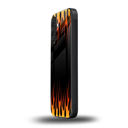 Flames Hot Red samsung galaxy a14 5g mobile cover | shockproof glass phone case