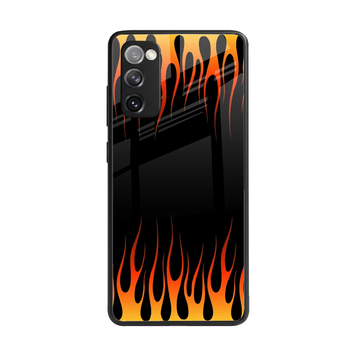 Flames Hot Red back phone cover | glass case for samsung galaxy s20 fe