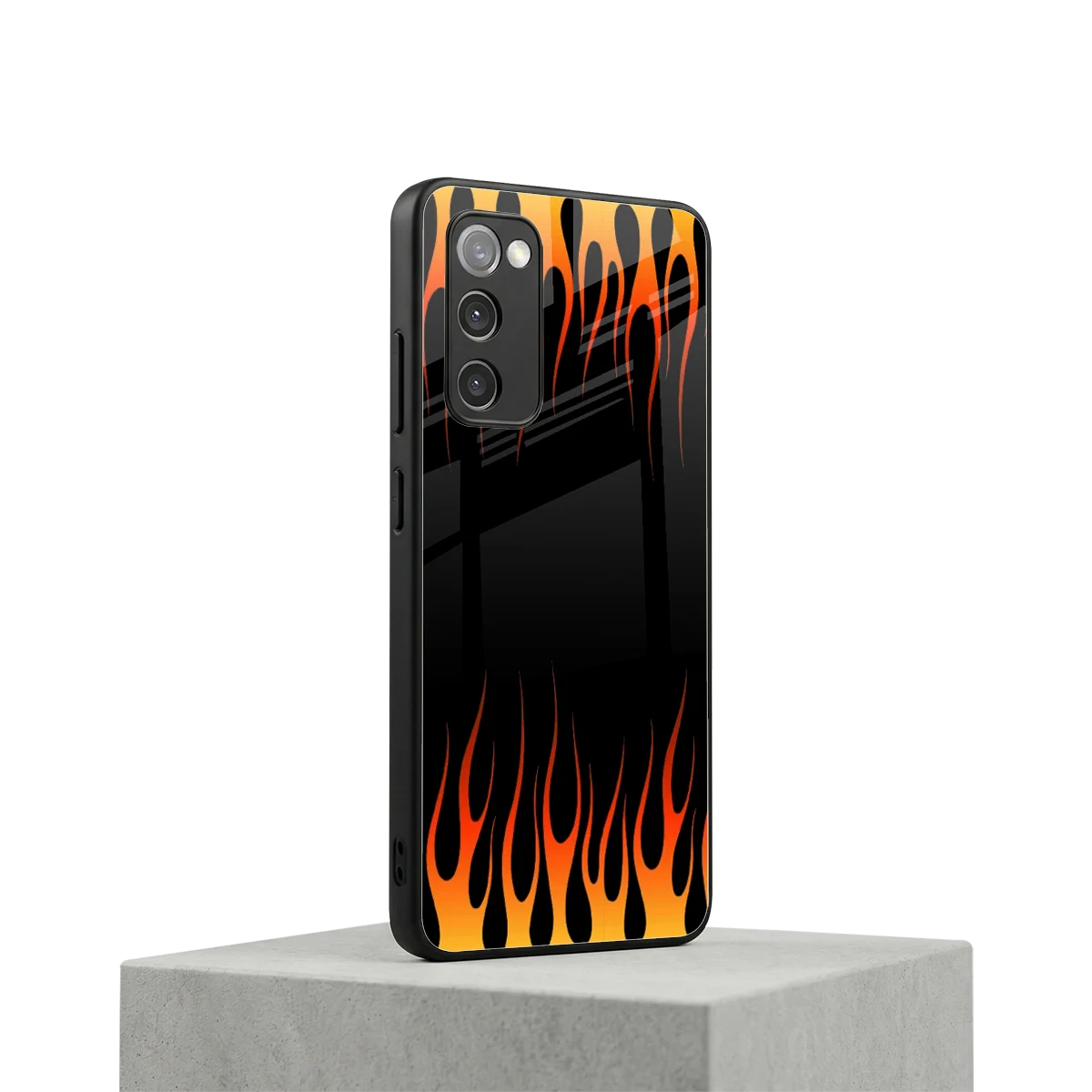 Flames Hot Red samsung galaxy s20 fe mobile cover | shockproof glass phone case