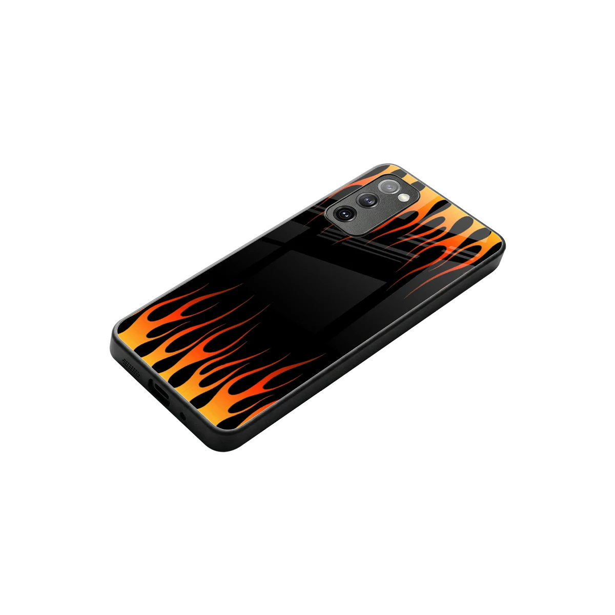 Flames Hot Red stylish phone case for samsung galaxy s20 fe | glossy glass and slim fit