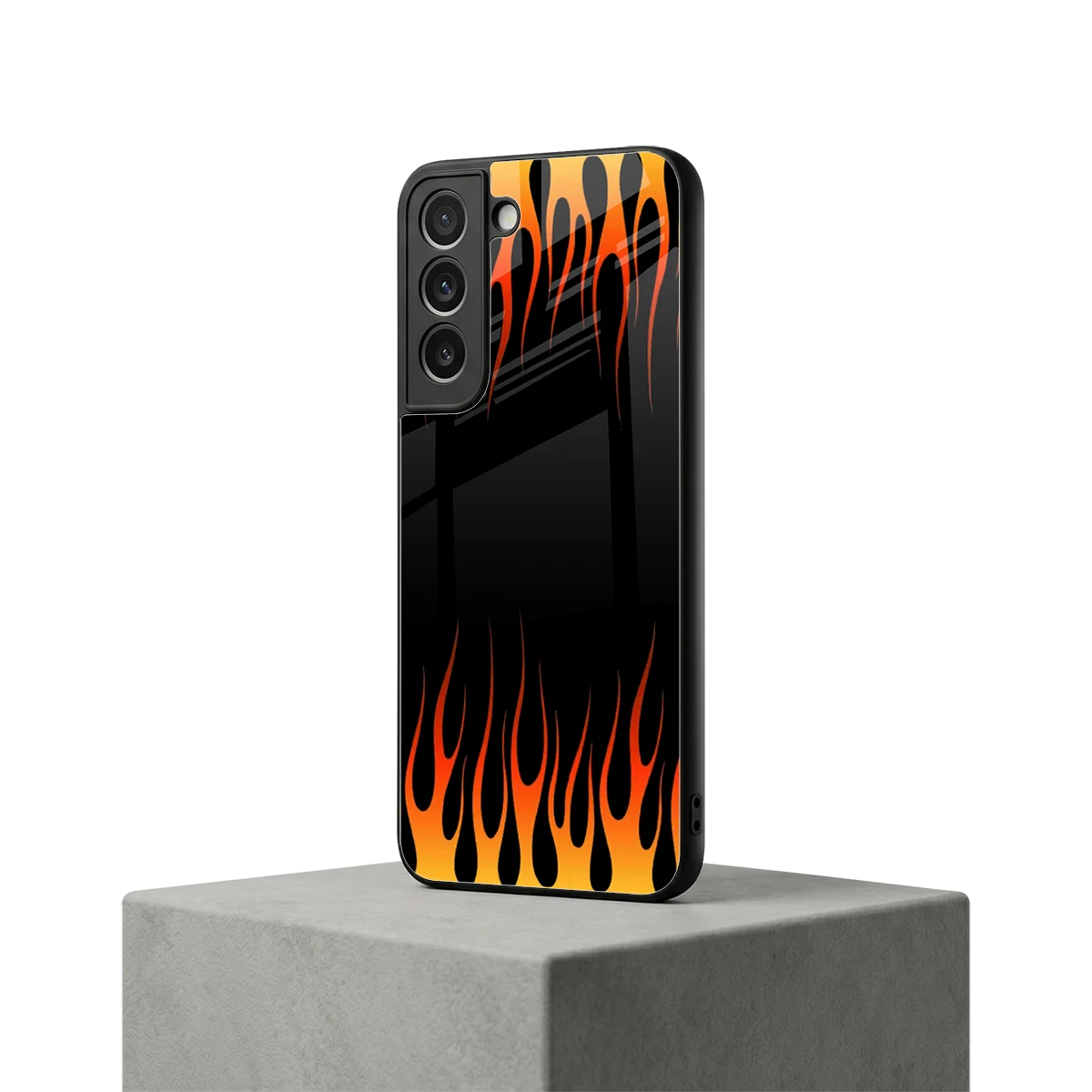 Flames Hot Red samsung galaxy s22 mobile cover | shockproof glass phone case