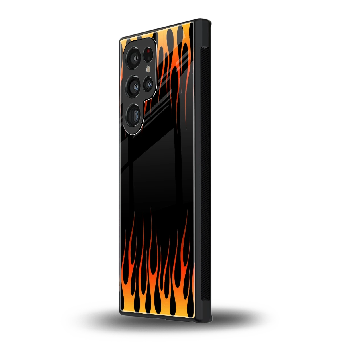 Flames Hot Red samsung galaxy s23 ultra mobile cover | shockproof glass phone case