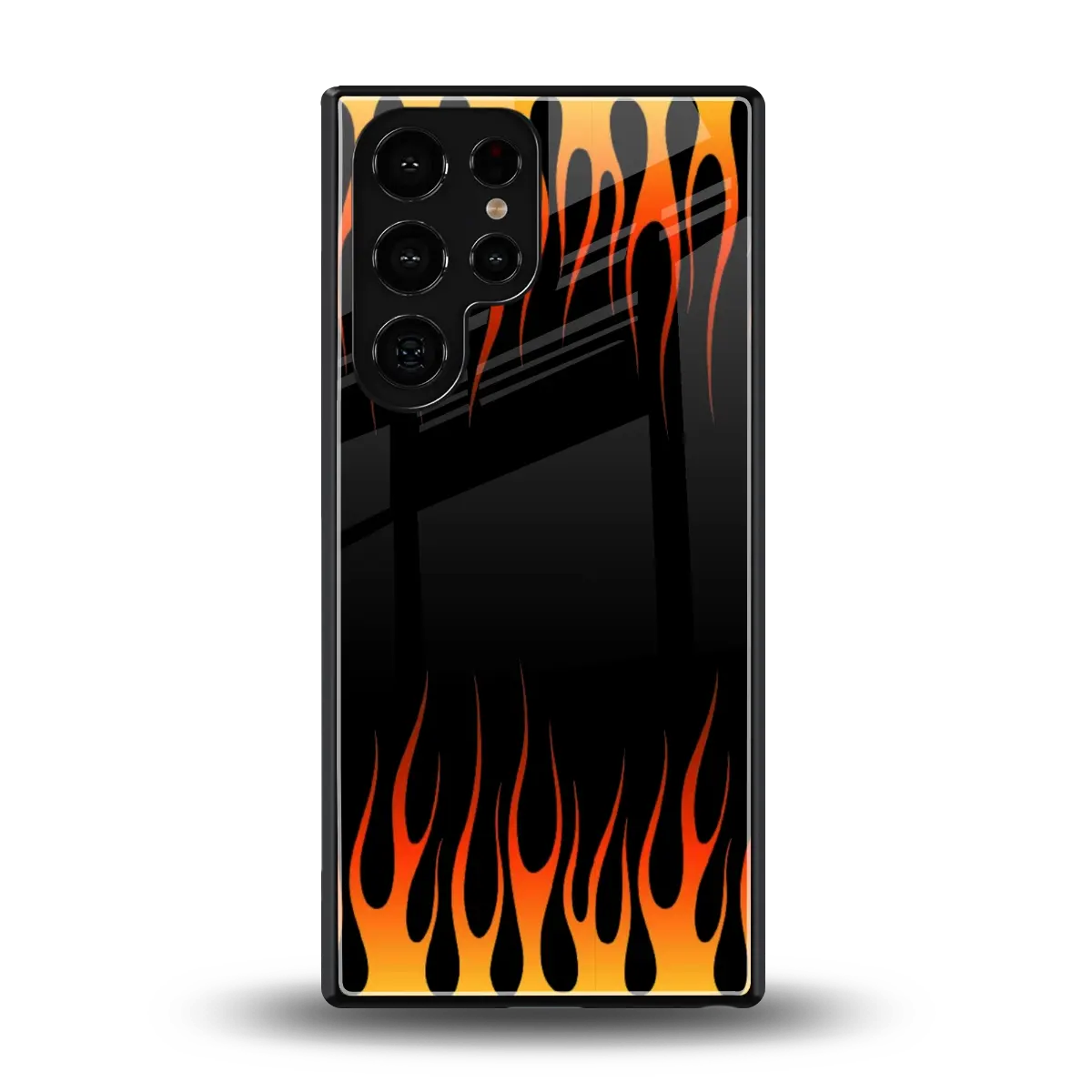 Flames Hot Red back phone cover | glass case for samsung galaxy s26 ultra